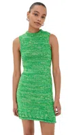 Jw Anderson Space Dye Mini Dress In Apple