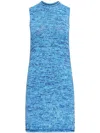 Jw Anderson Knit Texture Mini Length Dress In Blue