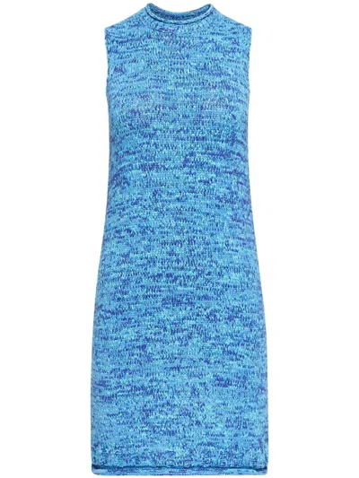 Jw Anderson Space Dye Mini Dress In Blue