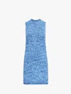 Jw Anderson Knit Texture Mini Length Dress In Blue