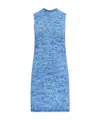 Jw Anderson Knit Texture Mini Length Dress In Blue
