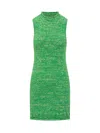 Jw Anderson Space Dye Mini Dress In Green