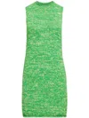 Jw Anderson Space Dye Mini Dress In Green