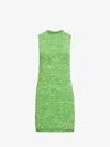 Jw Anderson Space Dye Mini Dress In Green