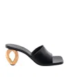 Jw Anderson Square-headed High-heeled Sandals In Black