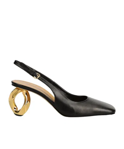 Jw Anderson Square-headed High-heeled Sandals In Black