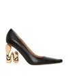 Jw Anderson J. W.anderson Leather Letter Pumps With Statement Heel 10 Cm In Black