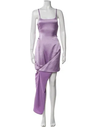 Pre-owned Jw Anderson Square Neckline Long Dress In Purple