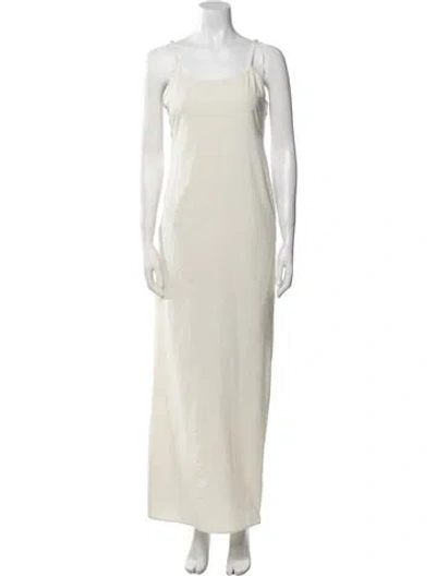 Pre-owned Jw Anderson Square Neckline Long Dress W/ Tags In Neutral