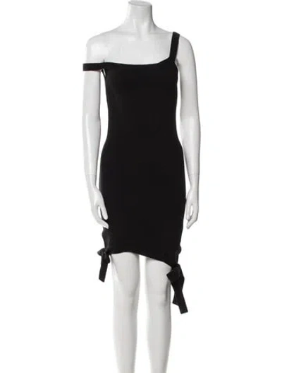 Pre-owned Jw Anderson Square Neckline Mini Dress In Black