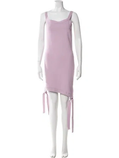 Pre-owned Jw Anderson Square Neckline Mini Dress In Purple