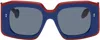 Jw Anderson Ssense Exclusive Blue & Red Bumper Sunglasses In 807