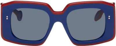 Jw Anderson Ssense Exclusive Blue & Red Bumper Sunglasses In 807