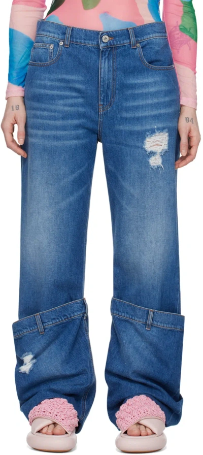 Jw Anderson Ssense Exclusive Blue Bucket Jeans In 804 Light Blue