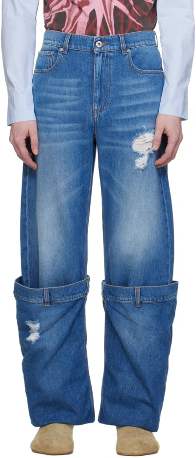 Jw Anderson Ssense Exclusive Blue Jeans In 831 Light Blue Denim