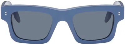 Jw Anderson Ssense Exclusive Blue Rectangle Sunglasses In Blue Acetate
