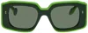 Jw Anderson Ssense Exclusive Green Bumper Sunglasses In 575