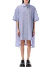 Jw Anderson Stepped Hem Shirt Dress In Blue