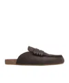 Jw Anderson Stitch Mules In Brown