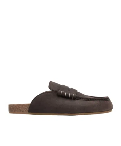 Jw Anderson Stitch Mules In Brown