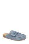 Jw Anderson Suede Stitch Loafer Mules In Blue
