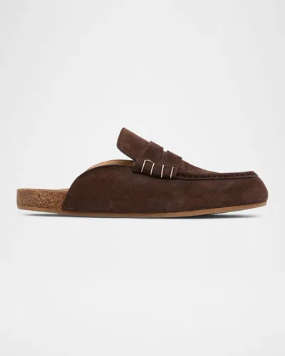 Jw Anderson Stitch Suede Loafers