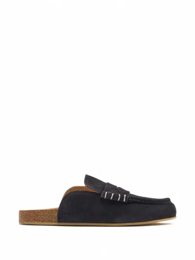 Jw Anderson Stitch-detail Suede Loafer In Multi