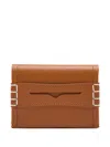 Jw Anderson Stitched Tab Wallet In Brown