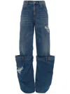 Jw Anderson Straight-leg Bucket Jeans In Blue