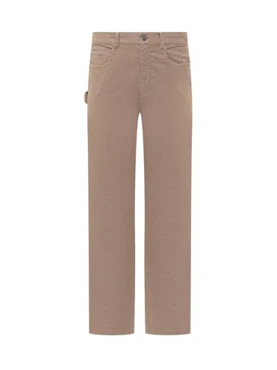 Jw Anderson Straight Leg Corduroy Trousers In Brown