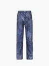 Jw Anderson Straight Leg Leather Trousers In Blue