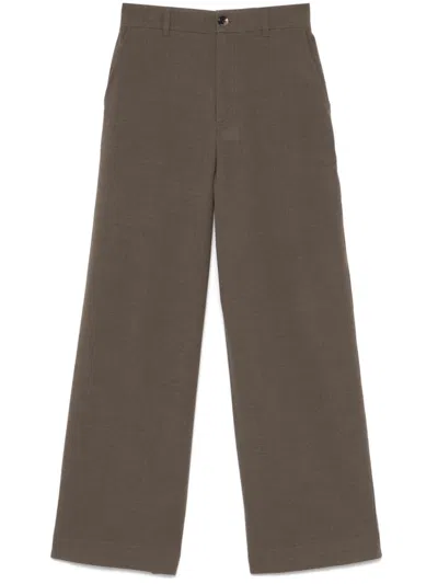 Jw Anderson Straight Trousers In Brown