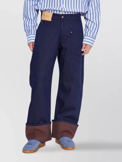 Jw Anderson Straight Trousers With Patch Pocket And Stitch Detailing In Black