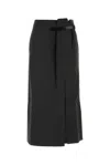 Jw Anderson Graphite Viscose Blend Skirt