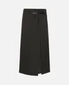 Jw Anderson Strap Detail Slit Skirt In Black