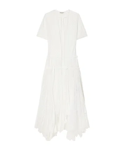 Jw Anderson Strap Patchwork Dress In White