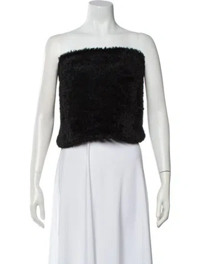 Pre-owned Jw Anderson Strapless Crop Top W/ Tags In Black