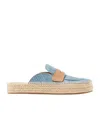 Jw Anderson Suede Lace-front Platform Espadrille In Nude