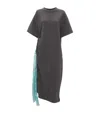 JW ANDERSON JW ANDERSON STRETCH-COTTON TIE-DETAIL T-SHIRT DRESS