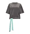 Jw Anderson J.w. Anderson Satin Detail T-shirt In Grey