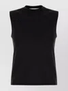 Jw Anderson Stretch Crew Neck Sleeveless Top In Brown