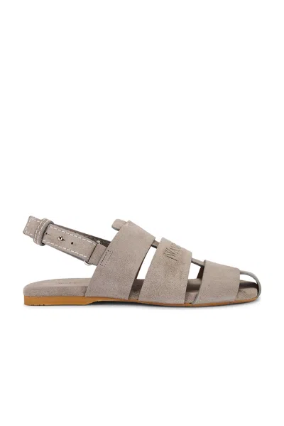 Jw Anderson Stripe Flat Sandal In Grey