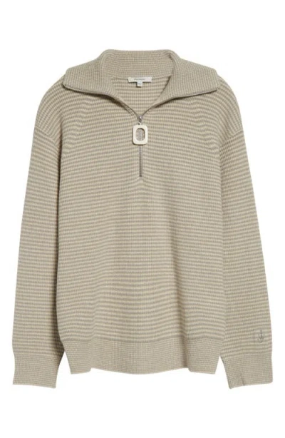 JW ANDERSON JW ANDERSON STRIPE HALF ZIP SWEATER