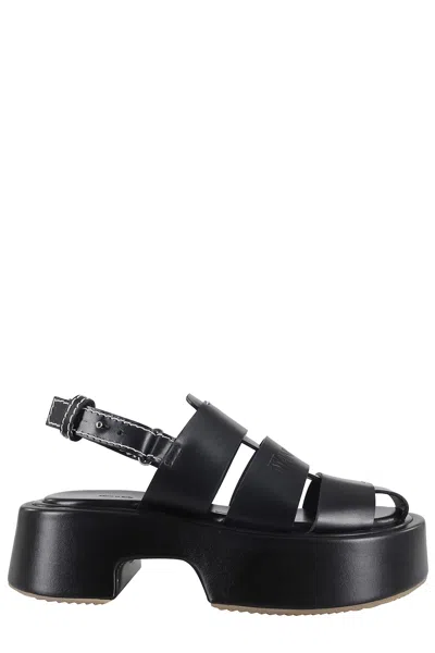 Jw Anderson Stripe Platform Sandal W In Black