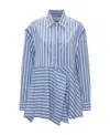 Jw Anderson J.w. Anderson Peplum Drape Shirt In Blue