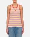 Jw Anderson Multicolor Contrast Trim Striped Tank Top In Multicolor
