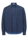 Jw Anderson Patchword Striped Shirt And Blouse Blue In Blue