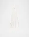 Jw Anderson Striped Double Layer Sleeveless Dress In Gray