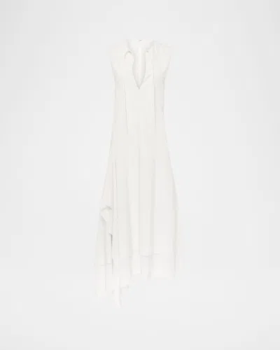 Jw Anderson Striped Double Layer Sleeveless Dress In Gray