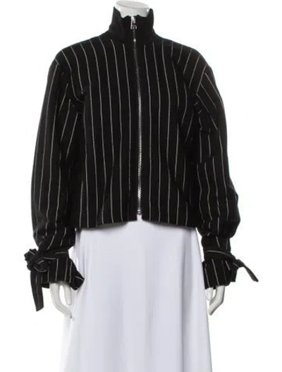 Pre-owned Jw Anderson Striped Evening Jacket In Black